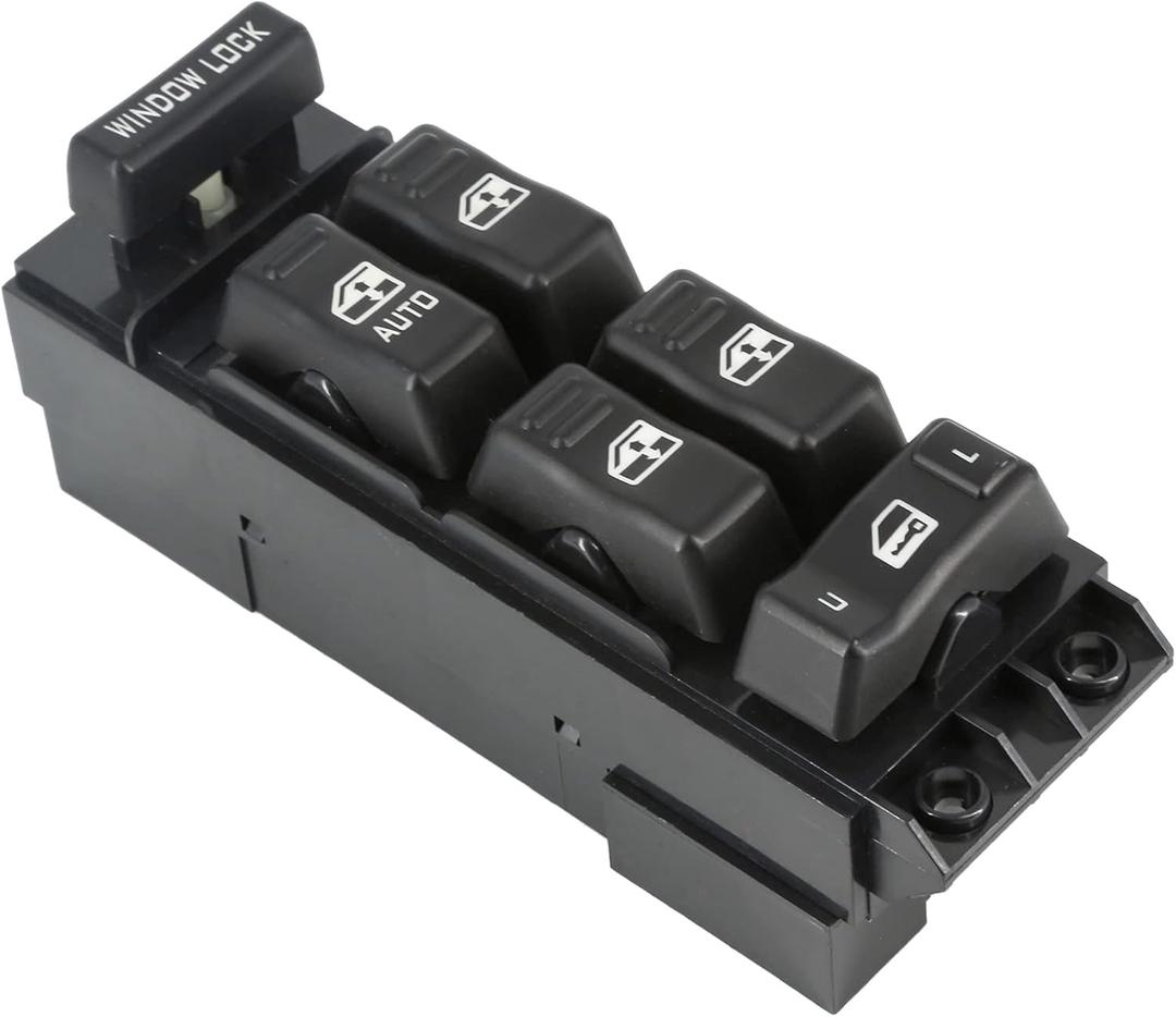 15062650 Driver Side Power Window Switch Master Control Replacement for 2000 2001 2002 Chevy Silverado & GMC Sierra 1500HD 2500HD 3500, GMC Yukon XL, 2002 Avalanche, OE DS2185, 901090, 1S8326