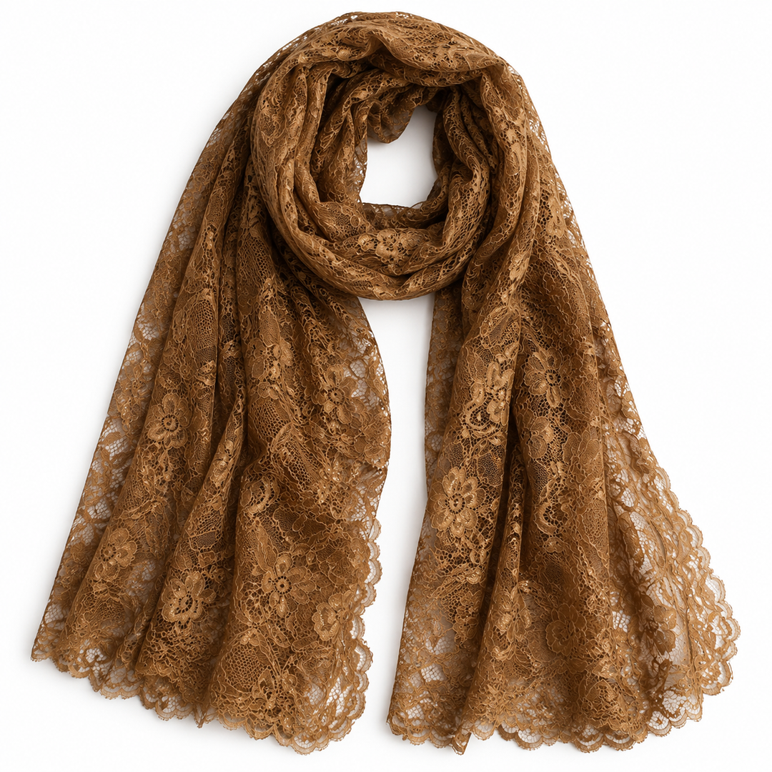 Brown Lace Scarf