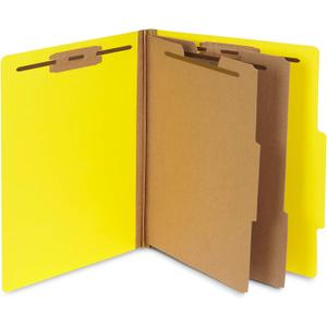10 Yellow Classification Folders, 2 Divider, 2 Inch Tyvek Expansions, Durable 2 Prongs Designed to Organize Standard Medical Files, Law Client Files, Office Reports, Letter Size, Yellow, 10 Pack