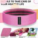 Exercise Bands, 3 Levels Fabric Resistance Bands for Working Out, Workout Bands Resistance for Women & Men, Multi-Colored Fabric Booty Bands for Leg Strength Training, Rehab, Yoga