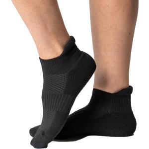 Viasox Ankle Compression Socks for Women & Men, 14 mmHg Support Improves Circulation, Extra Cushioned (Black)