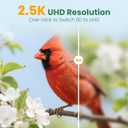 Bird Feeder with Camera, Smart Bamboo Bird Feeder, 2.5K UHD AI Identification, Real-time Videos & Pictures, Wireless Solar Powered Outdoor, Ideal for Garden Birding, Premium Present (Brown)