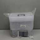 NUMIFUN Plastic Storage Bins with Lids 6 Pack Storage Organizer, 7 Quart Stackable Storage Bins with Buckle-Up Latches and Handle Storage totes easy for Home Office Pantry Organization, Clear Lids