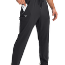 G Gradual Men's Sweatpants with Zipper Pockets Tapered Joggers for Men Athletic Pants for Workout, Jogging, Running M