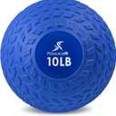ProsourceFit Slam Medicine Balls 10lbs Smooth and Tread Textured Grip Dead Weight Balls for Strength and Conditioning Exercises, Cardio and Core Workouts