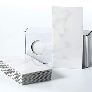 BeNice Peel and Stick Backsplash Large Bathroom Subway Tiles,Kitchen Shower Wall Stickers Waterproof(23Tiles) Cararra White