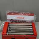 Nostalgia Coca-Cola Hot Dog Roller Holds 8 Regular Sized or 4-Foot-Long Hot Dogs and 6 Bun Capacity, Stainless Steel Rollers, Perfect For Breakfast Sausages, Brats, Taquitos, Egg Rolls, Red/White