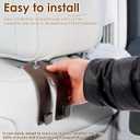 8pc Leather Car Seat Storage Hanger,4 Car Bag Purse Holder with Double Metal Hooks+4 Leather Car Headrest Hook,Car Purse Hook Seat Back Hanger Storage Organizer, Car Hook for Purses and Bags