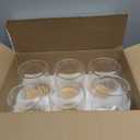 ComSaf 1 Qt Glass Storage Containers with Lids, Glass Jars with Lids, Clear Food Storage Jar, Round Canister Set of 6, Pantry Organizers for Cookie Pasta Flour Rice Tea Coffee Bean