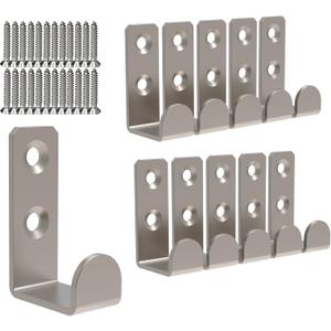 Wall Hooks Coat Hook Robe Hanging Robe & Towel Hooks, Utility Hooks Indoor Outdoor (Silver-Square, 1.8x1)