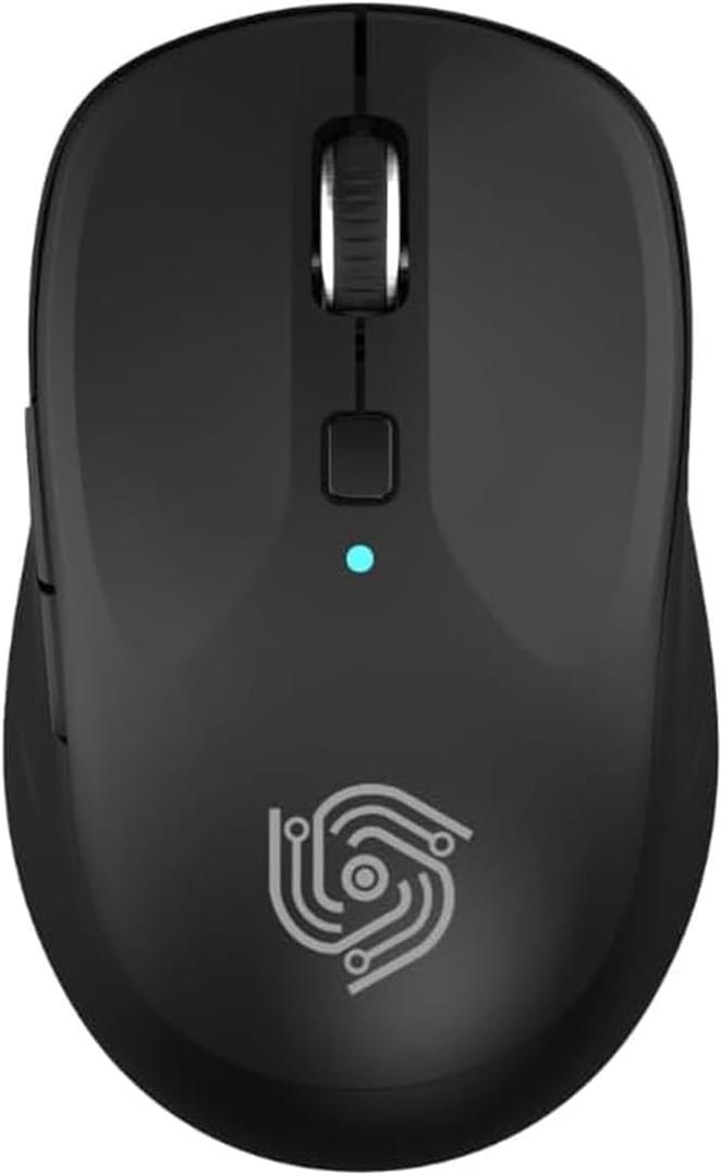 Wireless Computer Mouse - Full-Size 2.4G USB Receiver Mouse, 6 Buttons with Back/Forward, 3 DPI Levels, Lightweight, Ambidextrous Design, Black (MKE 410)
