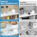 Hersvin Shelf Liners 10 in x 20 ft Self-Adhesive EVA Drawer Mats, Cupboard Protector, Kitchen Cabinet Lining Fridge Liner (White Flat Dot, 25.4x610cm)