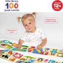 Little Library 100 First Words Picture Books - Includes 2 fold-Out Accordion Books and an Educational Guide for Parents to Promote Learning and Speech, for Babies and Toddlers 12 Months and up