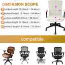 Tallew 4 Pcs Office Chair Covers Set Computer Universal Protective Stretchable Chair Seat Covers Desk Armrest Slipcovers Pads Office Cushion Backrest for Rotating (L,Cream)