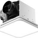 Fitop Bathroom Exhaust Fan with Light, 110 CFM 43W Ceiling Mount Shower Ventilation Exhaust with Light, 1.0 Sones Bathroom Vent with Light, Bathroom Fan 1200LM LED Light 3000K/4000K/5000K