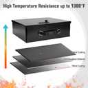 Fireproof Safe Lock Box Metal, Fire Proof Safe for Home Documents, Portable Security Box with Dual Combination and Key Lock for Personal Items,Passport, Money, X Large 13.2" x 11" x 4.13"