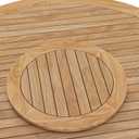 Modway Wellspring Outdoor Patio Round Teak Wood 63" Dining Table in Natural, Unspecified