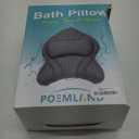 Extra Thick Large Bath Pillow with Neck,Back,Head Support for Bathtub, Spa, Soaking Gray(19''x15'')