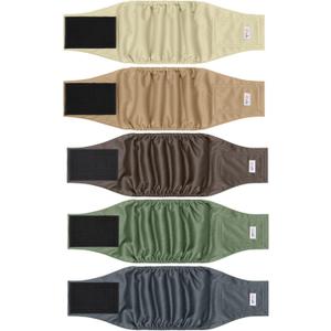 5 Pack Dog Diapers Male Reusable, Premium Belly Bands for Dogs, High Absorbing Male Dog Pee Wraps for Doggie in Incontinence or Excitable Urination Gray,Green,Brown XS