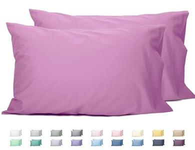 Sunflower Queen Pillowcases Set of 2, 100% Cotton Queen Size Pillow Cases 2, 20×30 inches Spring Crocus, Soft and Breathable