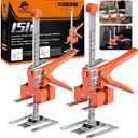 Labor Saving Arm Jack Handle 2 Pack, Construction Jack, Wall Tile Locator, Multi Function Height Adjustment Lifting Device, Door Panel Lifting Cabinet, Raised 10 in, Pair Dynamic Load 400 LB (Orange)