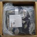 Area Rugs 8'x10' Washable Non-Slip, Floral Vintage Distress Print Pattern Medallion Carpet for Living Room Bedroom Dining Room, Black Brown Neutral Dark Tan