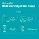 INTEX C530 Cartridge Filter Pump for Above Ground Pools: 530 GPH Pump Flow Rate - Auto Timer - HydroAeration Technology - Includes Type A Filter Cartridge - Turnover Rate/System Flow 475 GPH