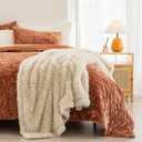 EVERGRACE Luxury Fluffy Faux Fur Throw Blanket with Long Pile, Super Soft Plush Cozy Oversized Blanket and Throws for Bed, Thick Warm Fuzzy Beige Throw Blanket for Couch, Sofa, Chair