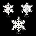 Snowflake Snow-White Christmas Party-Decorations Garland - 12Pcs 3D Winter Wonderland Frozen Hanging Streamers Banner,Baby Bridal Shower Birthday Wedding Classroom Decor Supplies Hugtmr
