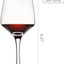 CREST Wine Glasses Set of 8, 12oz, Lead-free, Clear, Durable Glassware