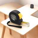 binifiMux Tape Measure 25FT with Fractions 1/8 Scale, Retractable Easy Read Measuring Tape,Pocket Measurement Tape with Metal Belt Clip for Construction, Contractor, Carpenter, Woodworking, Pack of 2 (7.5M inch fraction)