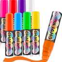Celepen Window Chalk Markers for Cars Glass Washable, 8 Colors Jumbo Liquid Chalk Marker Pens with 15mm 3 in 1 Nib Wide Tip, Chalkboard Markers Car Window Paint Pen for Auto, Mirror, Poster, Business
