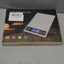 33lb Food Kitchen Digital Scale,1g/0.05oz Precise Graduation, USB Charging Kitchen Scale, Waterproof Stainless Steel with LCD Display, Ounces and Grams for Weight Loss, Cooking, Baking (Black)