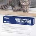 Panther Armor Regular Window Sill Protector for Pets, 2-Pack for Dog & Cat Scratch Protection, Fits 14.75" x 3.25" Windowsills. Scratch-Resistant, Durable & Transparent, Easy Peel & Stick Installation
