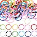 130 PCS Loose Leaf Binder Rings, 1 Inch 13 Colors Colorful Metal Rings for Index Cards Flashcards Notebook Keychain Key Binde for Office School Home