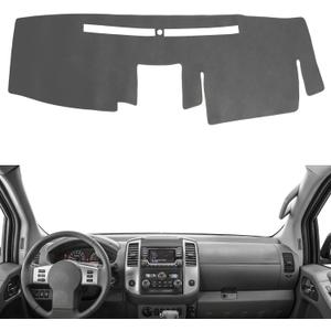 Dash Cover Mat Custom Interior Center Console Compatible with Nissan Frontier 2007-2019,Suzuki Equator 2009-2012 Dashboard Cover Pad Carpet Protector Gray