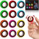 Fidget Toys Sensory Ring for Kids, Finger Spinner Rings Quiet Finger Spinne Fun Fidgets for Student Classroom Prize Stocking Stuffers (12PCS)