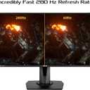 ASUS TUF Gaming VG279QM 27 HDR Monitor, 1080P Full HD (1920 x 1080), Fast IPS, 280Hz, G-SYNC Compatible, Extreme Low Motion Blur Sync (ELMB SYNC), 1ms, DisplayHDR 400, Black