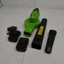 SEYVUM Cordless Leaf Blower, 20V Blower with 2 X 2.0 Ah Battery, Electric Blower for Lawn Care, 350 CFM 150 MPH Battery Powered Leaf Blower with Charger, for Patio, Garden Cleaning, Green