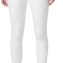 HUE Women's Essential Denim Leggings - Pull On Stretch Jeans (White, Small)