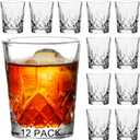Ruckae 12 Pack 1.5 OZ Shot Glasses Set Crystal Shot Glass Bulk Clear Cone Shot Glasses for Vodka Tequila Whiskey Liquor (Transparent)