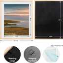 20x24 Poster Frame,24x20 Natural Wood Picture Frames with Polished Plexiglass,Easy to Hang,Display Picture 20x24 without Mat or 16x20 with Mat for Wall Mounting Horizontally and Vertically (Natural