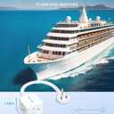 TROND Flat Outlet Extender with 6 Inch Cord - ETL Listed Flat Plug Extension Outlet Splitter Adapter, Electrical 3 Way Multi Wall Plug Extender for Home Office Dorm Room Cruise Ship Travel, White (3 Prong with Short Cord, 1 Pack)