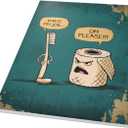 Humor Modern Bathroom Wall Decor 12x16inch I Hate My Jobs Toothbrush And Toilet Paper Wall Art Artwork Funny Cartoon Bath Poster Paintings Cute Restroom Canvas Prints Picture For Kids Lavatory Decor (10L" x 8W")