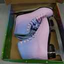 Figure Ice Skates for Women Girls and Boys, Lace-Up Adult Figure Skate Ice Hockey Skates for Outdoor and Skating Rink, Figure Ice Skate Shoes Size 5 6 7 8 9 10 11 and Youth 2Y 3Y (Purple Pink)