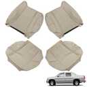 munirater Grey 4Pcs Seat Cover Leather Bottom Lean Back Driver & Passenger Replacement for 2003-2006 Escalade