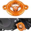 NICECNC Orange Transparent Engine Oil Filter Cap Plug Cover Compatible with KTM DUKE 125/200/250/390 2016-2023,RC 125/200/390 2017-2023,390 Adventure 2020 2021 2022 2023,250 Adventure 2021-2023