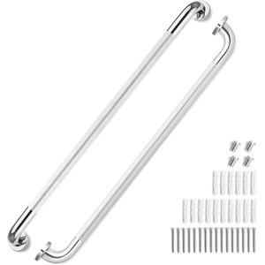 2 Pack Grab Bars for Elderly for Wall 32 Inch, Fit for Studs, Knurled Anti-Slip Bathroom Shower Grab Bars for Seniors, Safety Handicap Grab Bars for Shower, Shower Handles for Elderly, Tesuchan