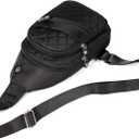 AOSTIHOT Crossbody Small Sling Backpack Sling Bag for Women, Chest Bag Daypack Crossbody for Travel Sport Running Hiking Dark Black