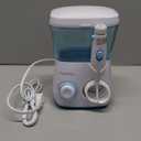 TUREWELL Water Flossing Oral Irrigator, 600ML Dental Cleaner 10 Adjustable Pressure, Electric Oral Flosser for Teeth/Braces, 8 Replacement Jet Tips for Family (White)